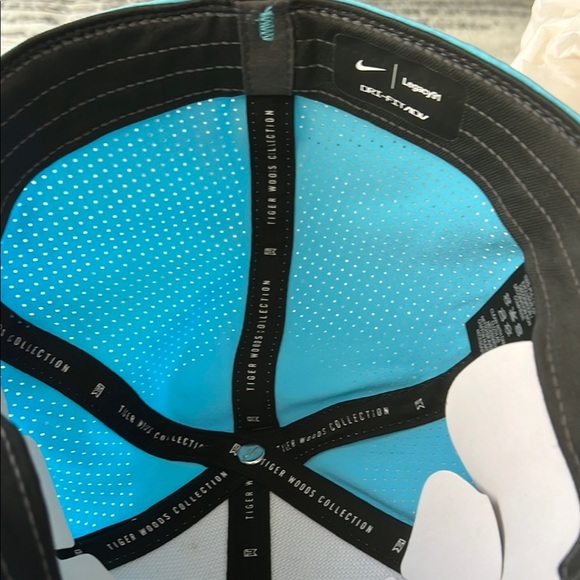 Nike Tiger Woods Unisex Turquoise Legacy91 Golf Hat with Logo Size M/L - Picture 8 of 11
